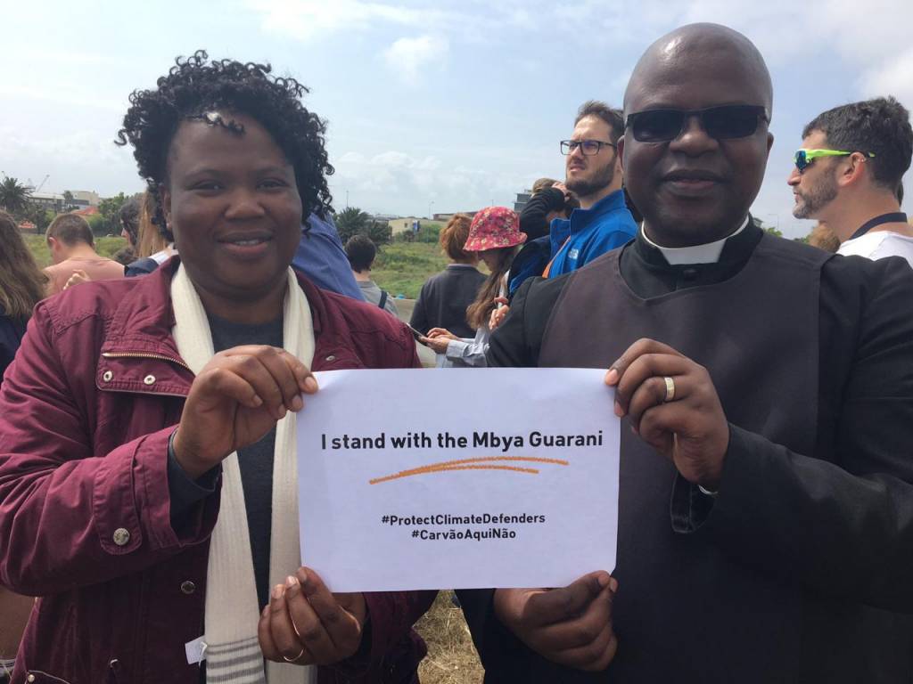 350.org – We stand with the Mbya Guarani People as they resist coal. #ProtectClimateDefenders