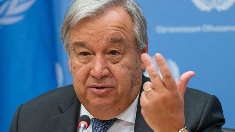 Le Secrétaire général des Nations Unies annonce une nouvelle initiative du Sommet Action Climat pour l’emploi et exhorte les pays à y participer