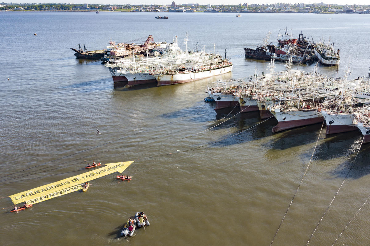 Greenpeace exposes destructive fishing vessels in the South Atlantic