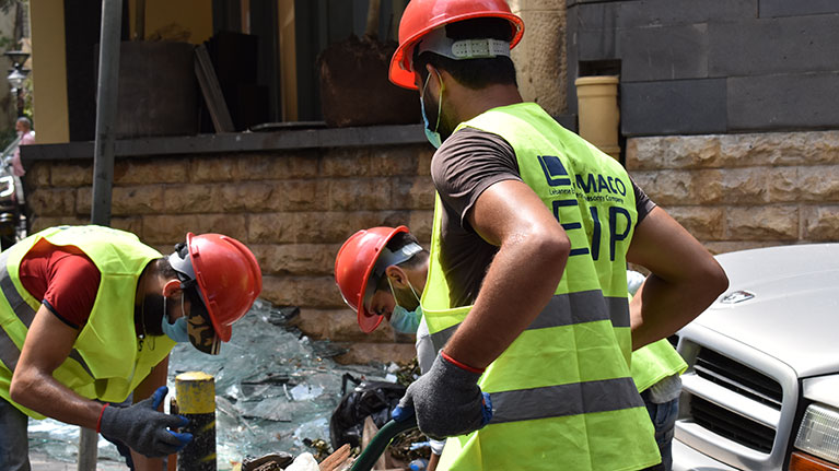 L’OIT crée des emplois décents pour soutenir les opérations d’évacuation des décombres suite à l’explosion de Beyrouth
