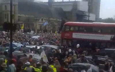 Manifestation à Londres contre le Passeport Covid