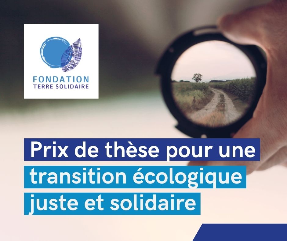 Mardi 22 juin : dialogue avec les lauréats et le jury du Prix de thèse en faveur d'une transition écologique, juste et solidaire