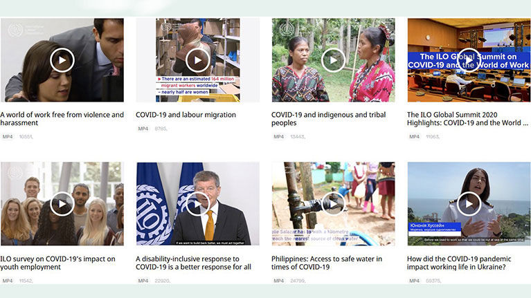 L'OIT lance une nouvelle plateforme de téléchargement de vidéos