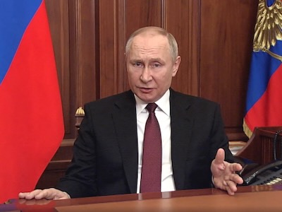 Allocution de Vladimir Poutine expliquant pourquoi la Russie commence en Ukraine, par Vladimir Poutine