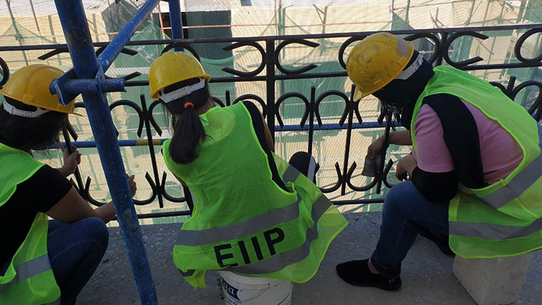 Le bâtiment de la police municipale de Beyrouth restauré par un projet de l’OIT après l'explosion du port de la capitale libanaise