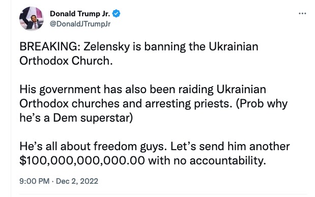 L'Ukraine interdit l'Église orthodoxe