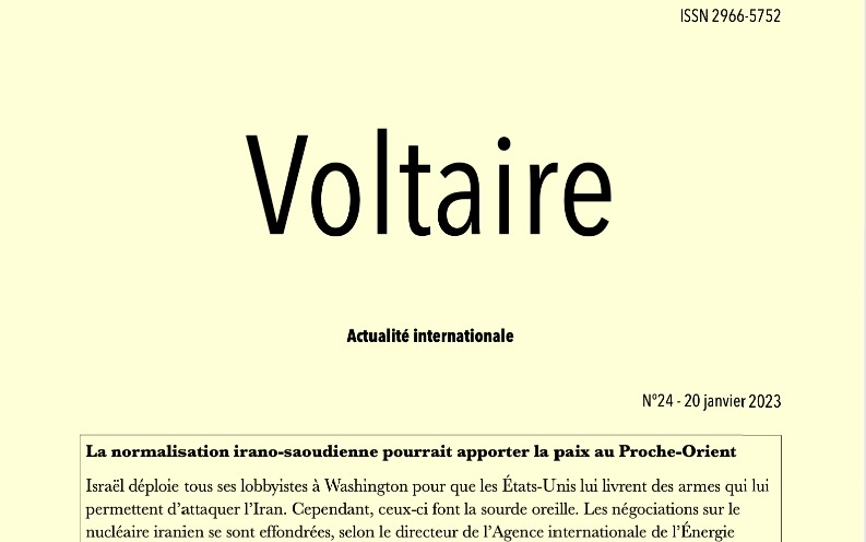 Le n°24 de "Voltaire, actualité internationale" est paru