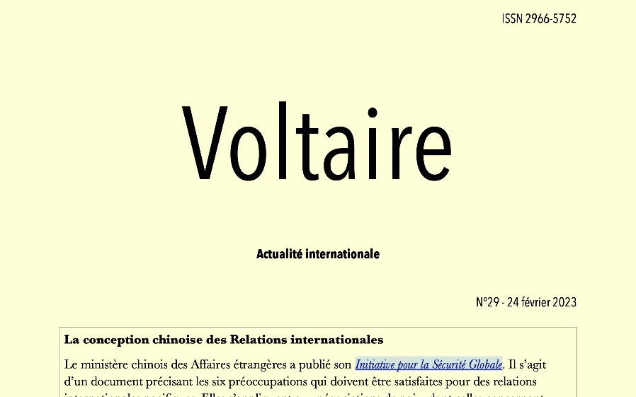 Voltaire, actualité internationale, n°29