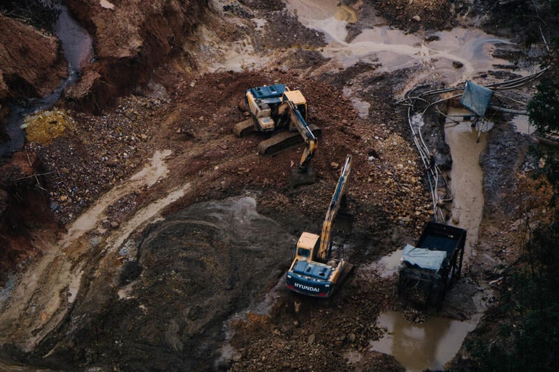 75 Hyundai excavators registered in illegal gold mining pits in Indigenous Lands in the Amazon
