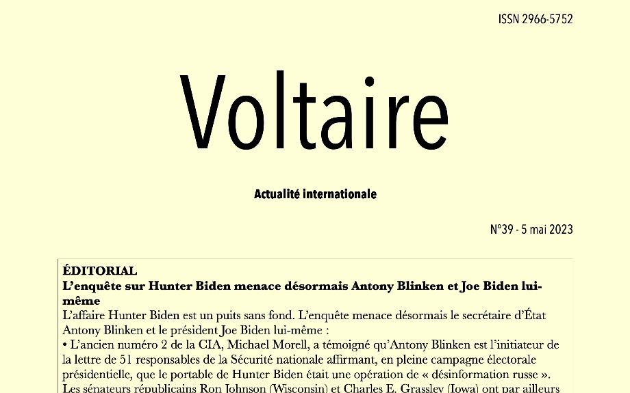 Voltaire, actualité internationale n°39