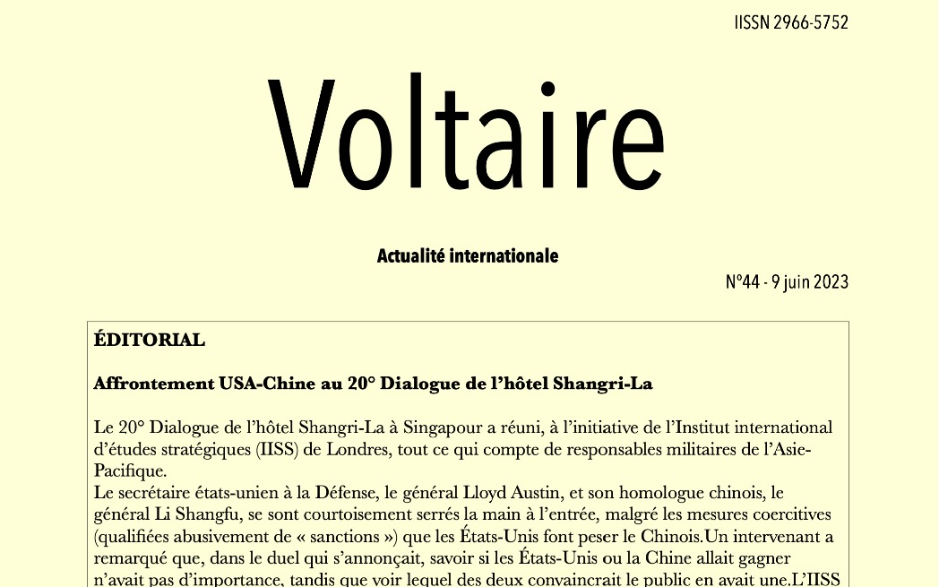 Voltaire, actualité internationale, n°44