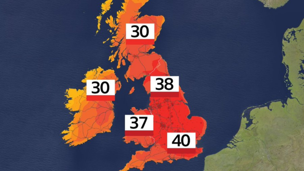 The UK heatwaves in the summer of 2022