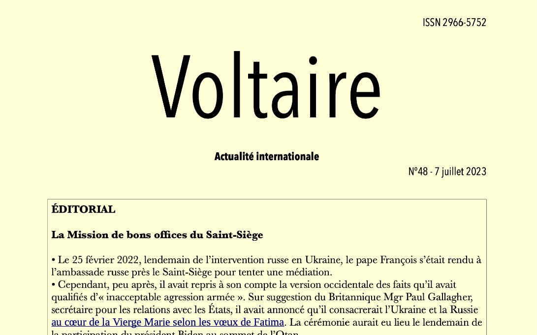 Voltaire, actualité internationale, n°48