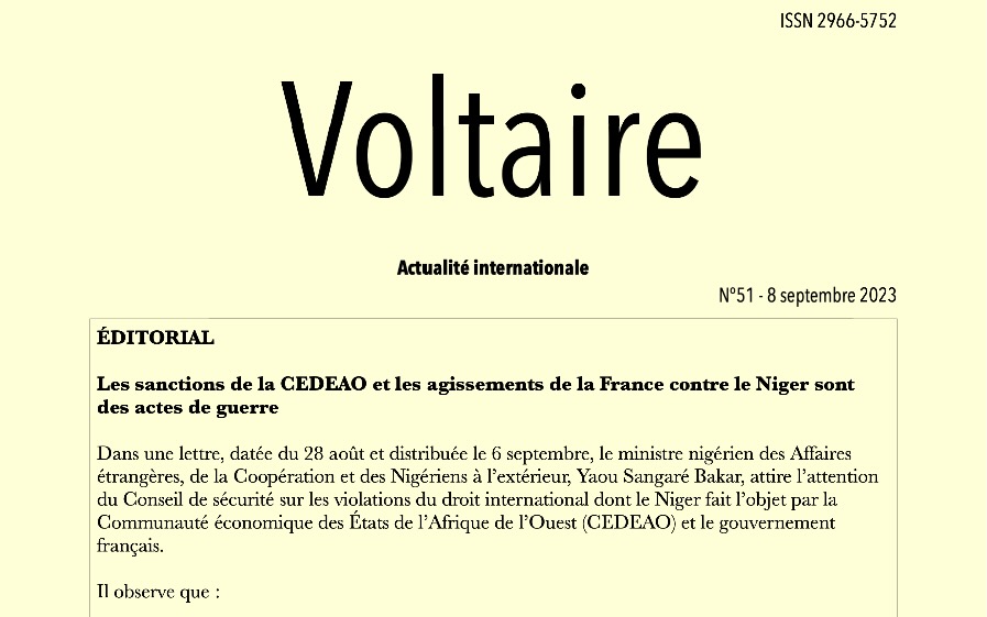 Voltaire, actualité internationale, n°51