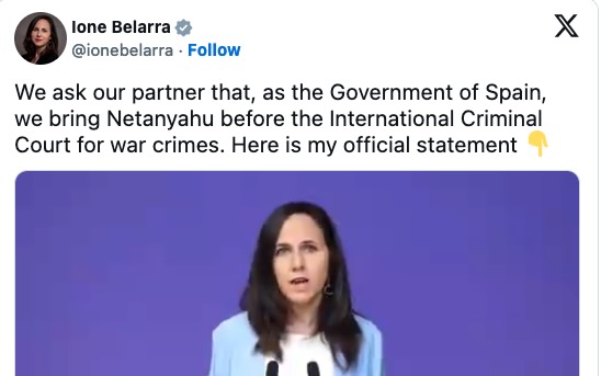Ione Belarra veut traduire Benjamin Netanyahu et le Hamas devant la CPU