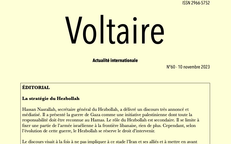 Voltaire, actualité internationale, n°60