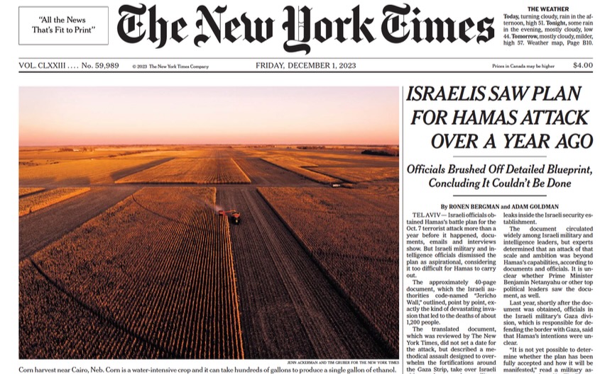 Le New York Times cherche à démontrer que Netanyahu et le Hamas ne sont pas complices