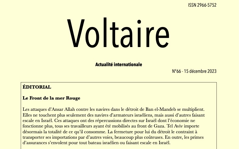 Voltaire, actualité internationale, n°66
