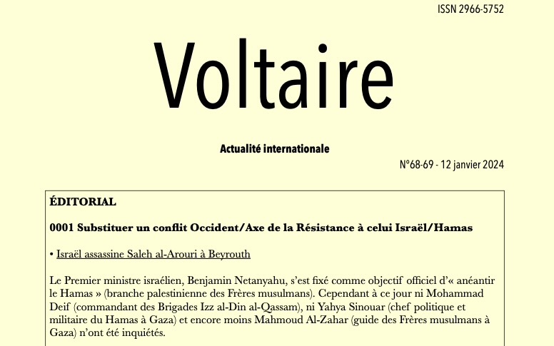 Voltaire, actualité internationale, n°68-69