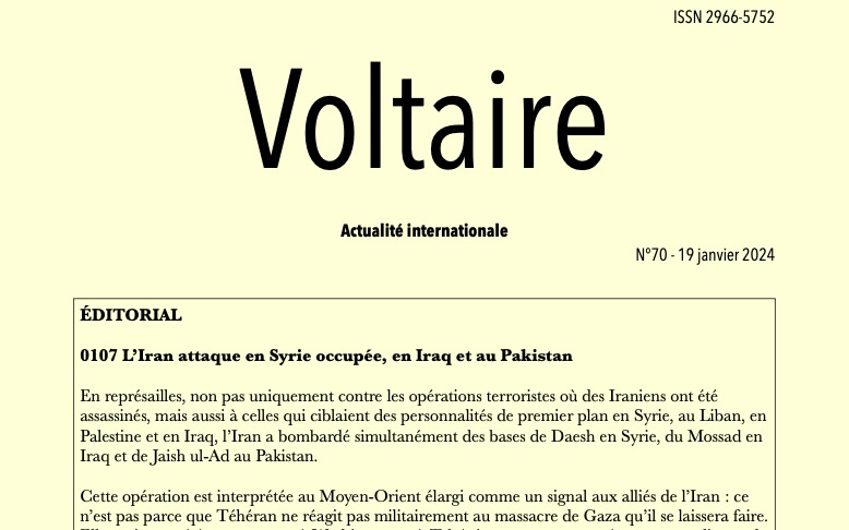 Voltaire, actualité internationale, n°70