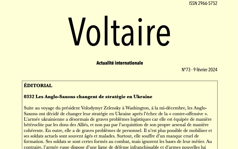 Voltaire, actualité internationale, n°73