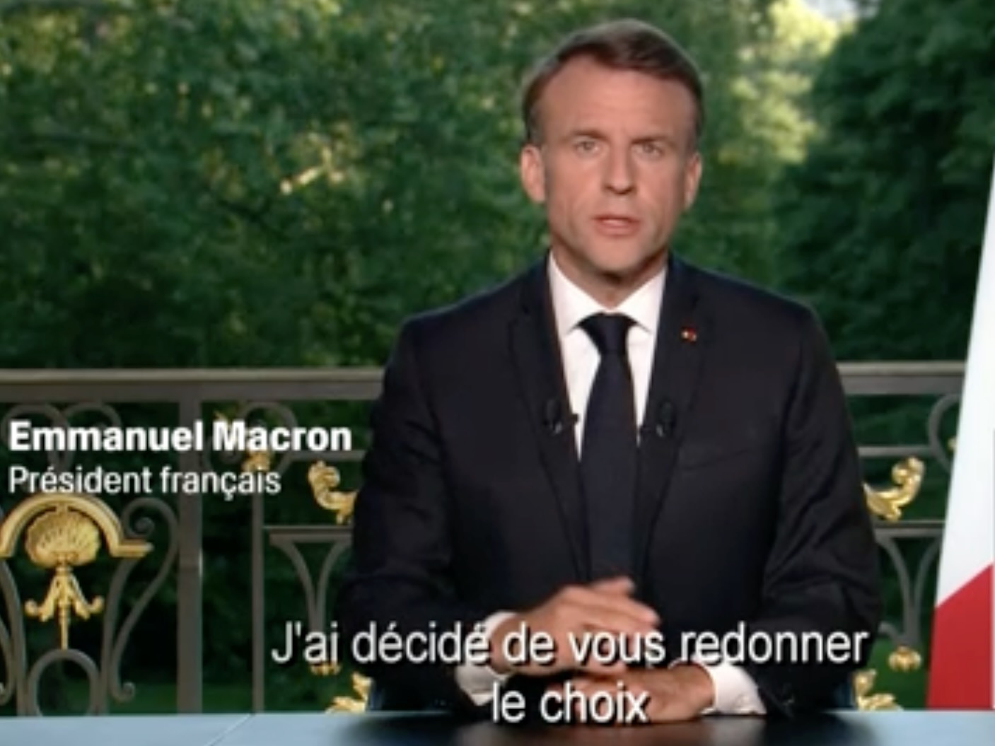 Dissolution de l'Assemblée nationale française, par Emmanuel Macron