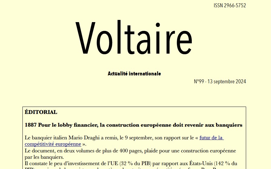 Voltaire, actualité internationale, n°99