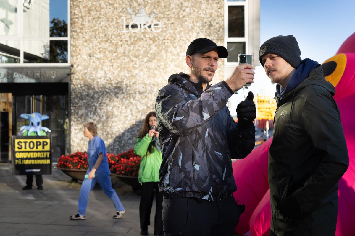 Greenpeace Norway protest against deep sea mining company Loke