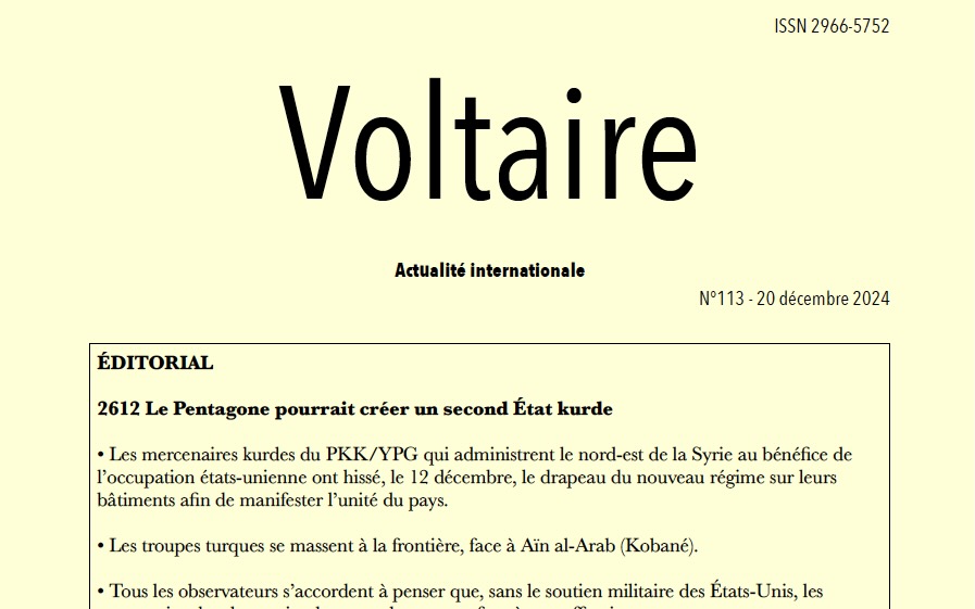Voltaire, actualité internationale, n°113