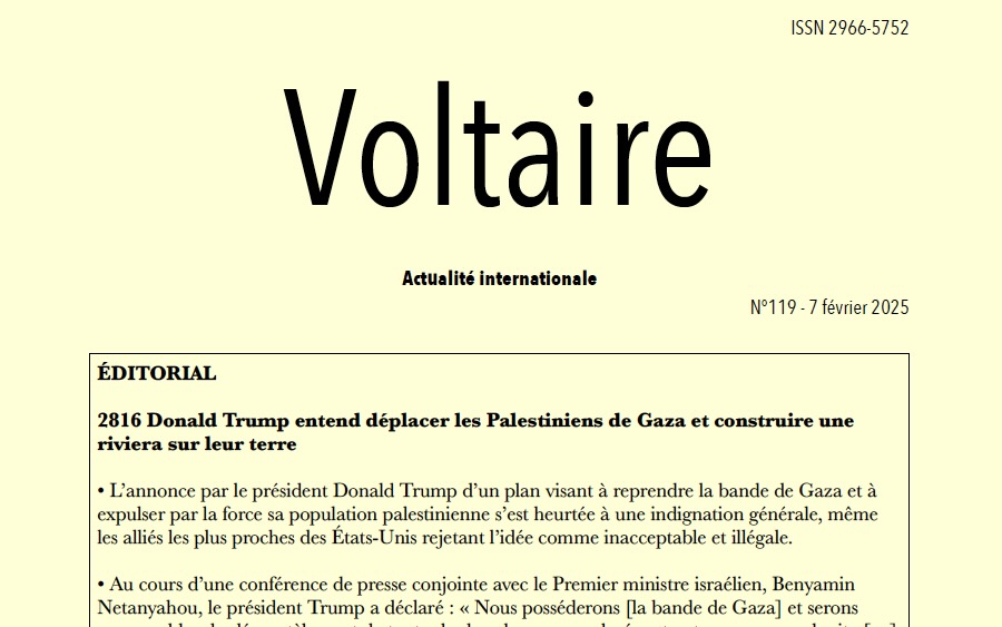 Voltaire, actualité internationale, n°119