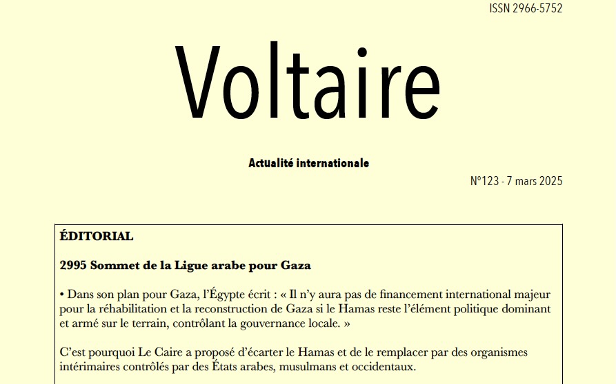 Voltaire, actualité internationale, n°123