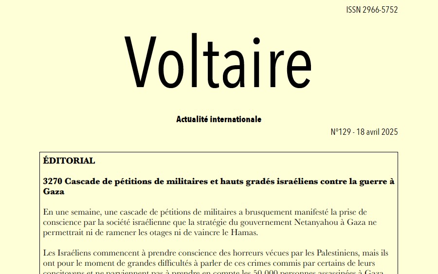 Voltaire, actualité internationale, n°129