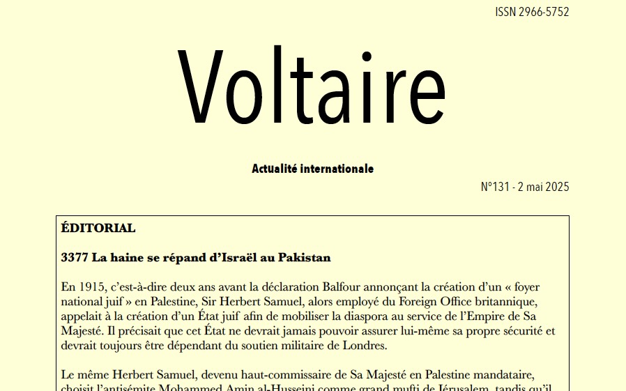 Voltaire, actualité internationale, n°131