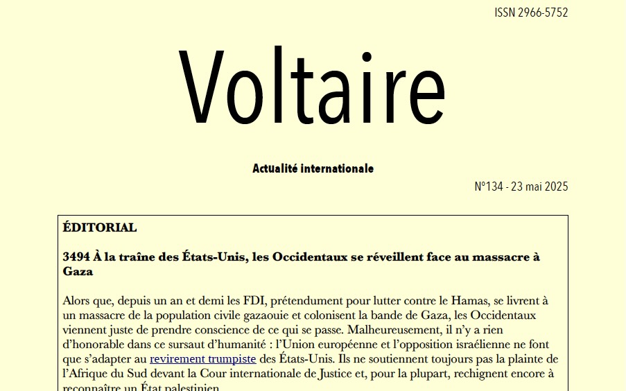 Voltaire, actualité internationale, n°134