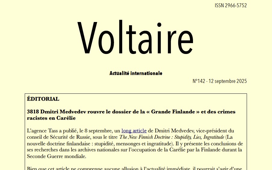 Voltaire, actualité internationale, n°142